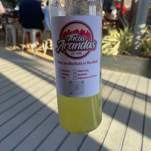 Cucumber lime drink. Delish!