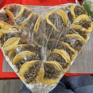 Hearty tacos ordered online and delivered on time!