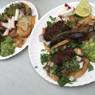 Guacamole and grilled onions included with these smackin tacos!