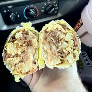 Bacon Breakfast Burrito - Solid for the price! Missing green chili but otherwise tasty and a balanced burrito.