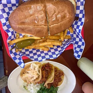 Bae's Cubano Torta and pastor tacos. He claims it was good