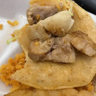 Carnitas taco is pretty much all fat yuck