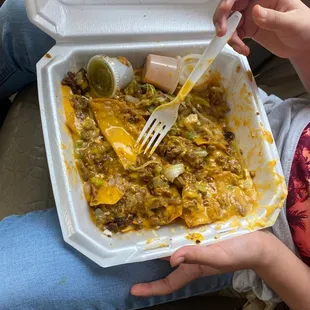 Super Nachos almost gone. Good flavor.