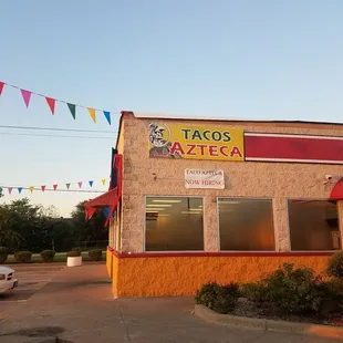 the front of the restaurant