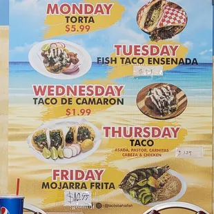 Came in for the Wednesday special taco de camaron (shrimp taco day).
