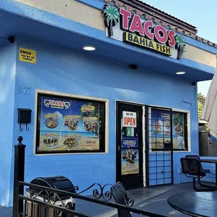 Front of the restaurant facing Mission blvd.