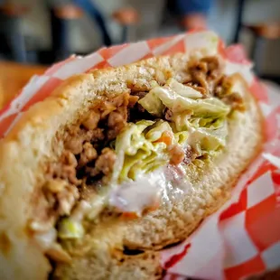 Tacos Bahia Fish Yucaipa in California is delicious! Shown is there Monday Torta special with your choice of protein-super tasty!