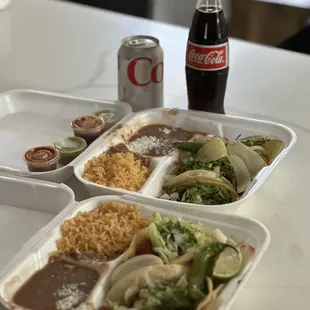 6. Fish Taco Plate and 5. Taco Plate (I ordered bottled coke separately)