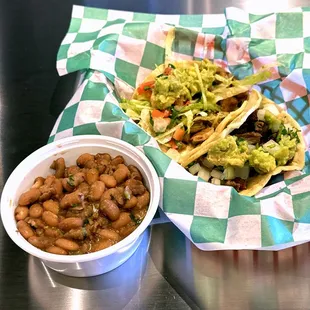 Two Tacos and a Side of Beans