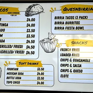 Menu Board (1 of 2)