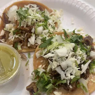 Left(carnitas) right(tripas)