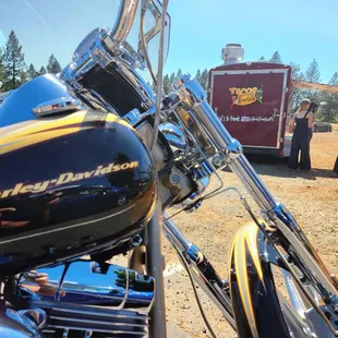 Perfect harley parking