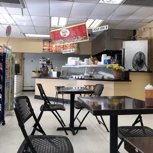 Inside the gas station on the north east corner.