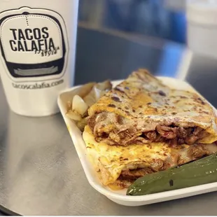 Quesadillas!!! Add the meat of your choice. Asada  Al Pastor Pollo Cabeza  Veggie option: Nopales / Cactus