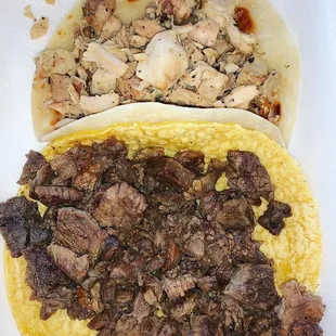 Carne asada and chicken