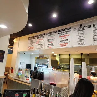 menus on the wall