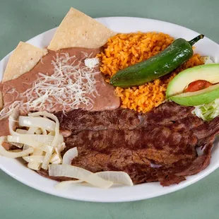 Carne Asada Plate w/ Tortillas