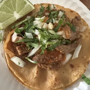 Al Pastor taco really flavorful! Definitely will be back for more!