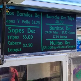 the price of the food