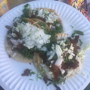 2 asada and 1 choriqueso