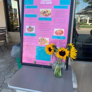 Front menu