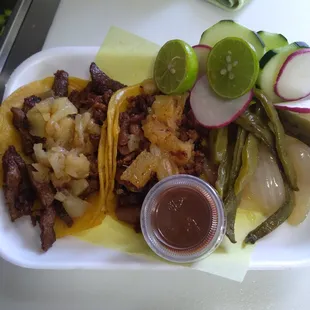 Tacos: choose your favorite meat and we&apos;ll do the rest!