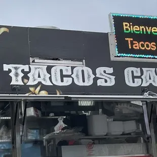 Taco truck service side.
