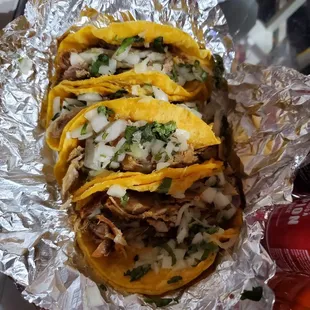 Chicken Tacos (we had ordered with tripas)