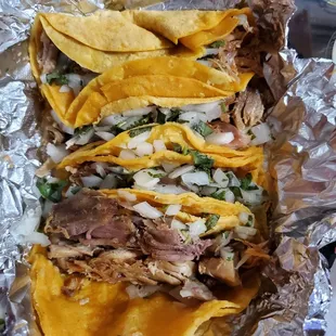 Chicken Tacos (we had ordered with tripas)