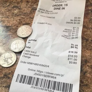 I even have enough change left for some donuts across the street. Maybe no donuts today.