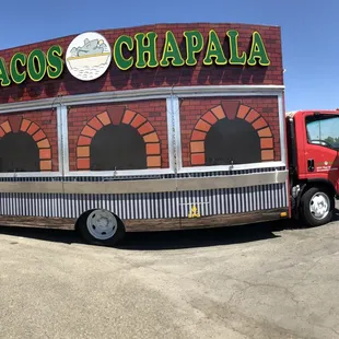 Posted up next to the Valero Truck gas station