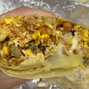 Carnitas breakfast burrito. Yum.