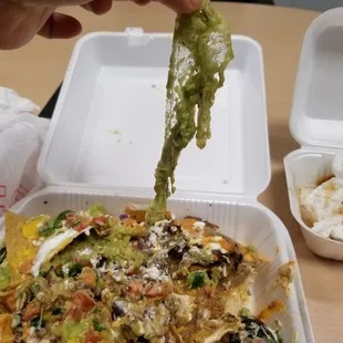 Nacho with extra saran wrap yuck!