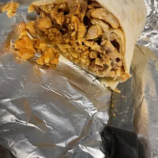 Chicken burrito