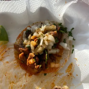 Delicious a pastor tacos