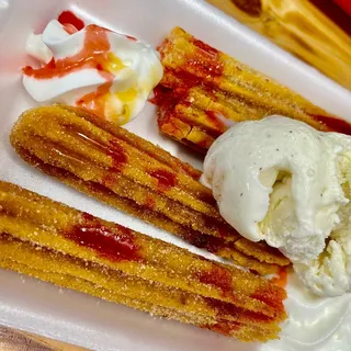 Churros with ice Cream