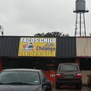 the front of the restaurant