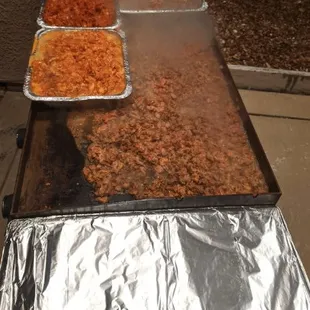 Sizzling juicy meats.