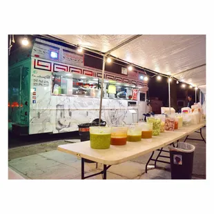 I judge a taco spot based on their salsa bar - salsa can make or break a taco.  They pass with flying colors.