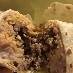 Asada burrito no onions