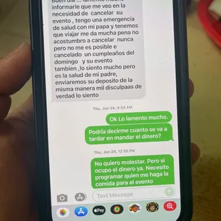 Pruebas de que nos canceló
