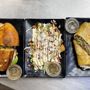 Amazing amazing Mexican food torta, taquitos and Mexican burritos. Oh my god so tasty and yummy. Best Mexican food in Orange County.