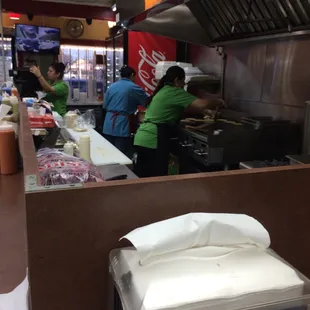 Great ladies making tacos