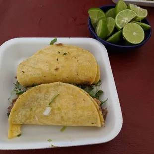 Appreciated the limes that came with the tacos