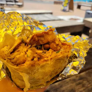 Pork belly carnitas burrito