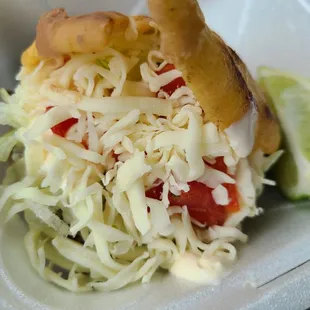 Gordita with asada $3.50