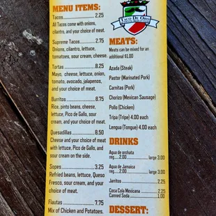 Feb 2023: Menu Pic 2 of 2