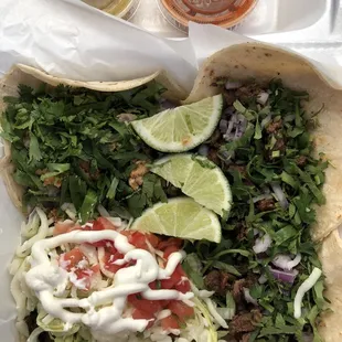 Three asada and one pollo taco. So good!