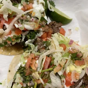 Supreme asada tacos