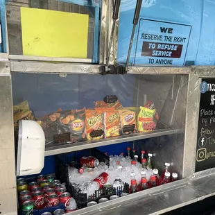 Snacks and beverages